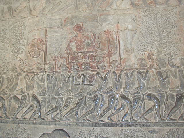 bas relief at angkor wat