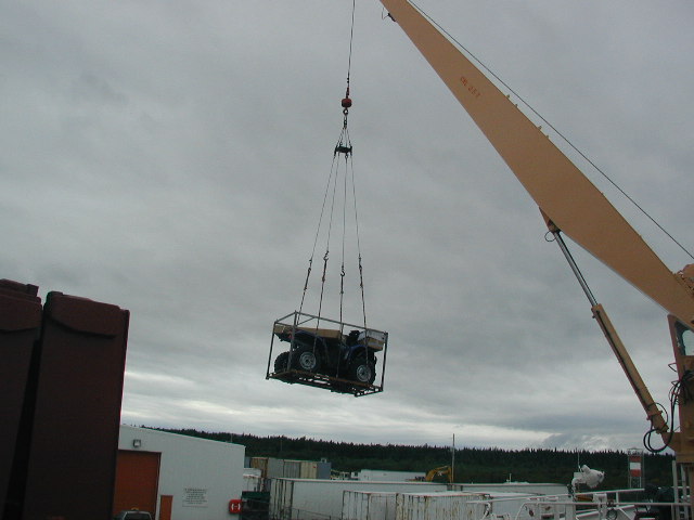 loading an atv onto the ship